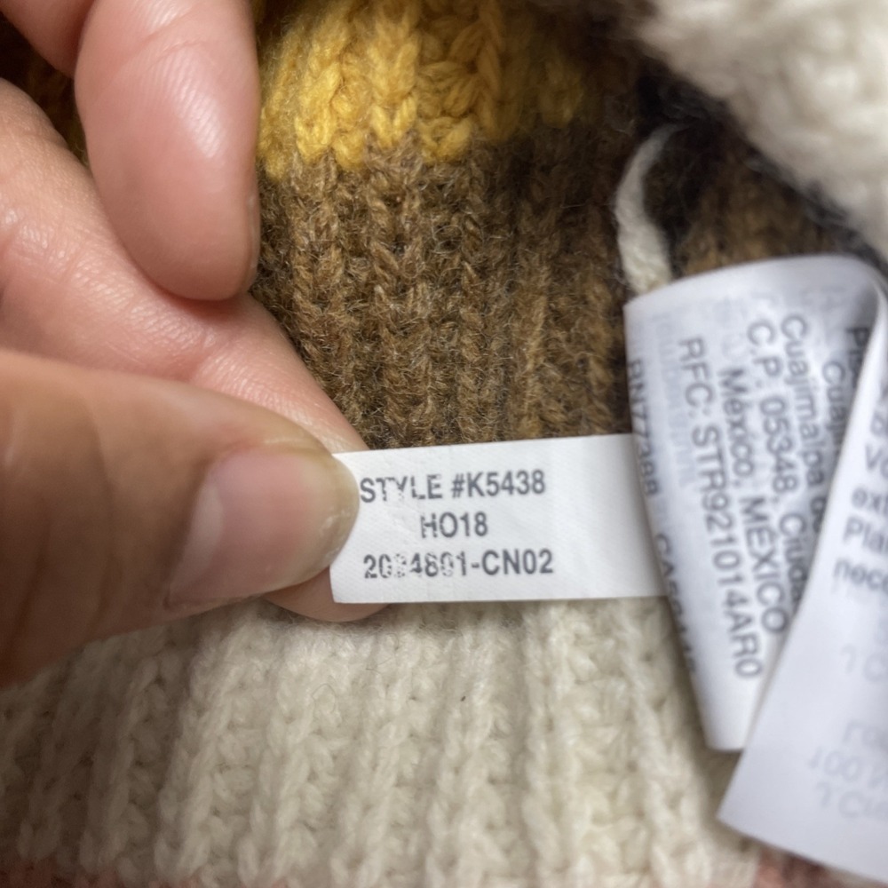 Madewell Merino Wool Blend Striped Crewneck Sweater XS K5438 Multi Color HO18 - Picture 6 of 6